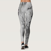 Halloween, Spokenhuis , Zwarte Kat  Leggings (Achterkant)