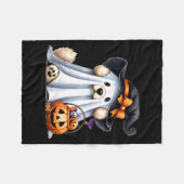Halloween Spokenkop Hond Fleece Deken (Voorkant (Horizontaal))