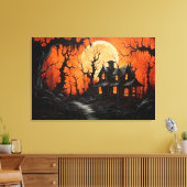 Halloween Spokenlandgoed bij Amber Dusk Canvas Afdruk (Insitu (Woonkamer))