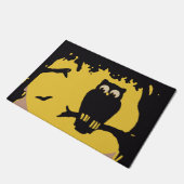  Halloween, spoky Owl in boom met maan Deurmat (Schuin)