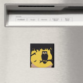  Halloween, spoky Owl in boom met maan Magneet (Insitu (Vaatwasser))