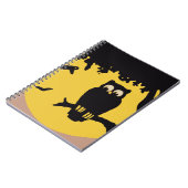  Halloween, spoky Owl in boom met maan Notitieboek (Linkerzijde)