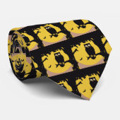  Halloween, spoky Owl in boom met maan Stropdas (Opgerold)