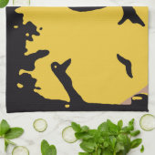  Halloween, spoky Owl in boom met maan Theedoek (Gevouwen)