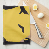  Halloween, spoky Owl in boom met maan Theedoek (Quarter Fold)