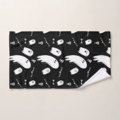Halloween Spook, Botten, Vleermuizen en Schedels Bad Handdoek (Handdoek)