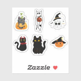 Halloween spook cat sticker