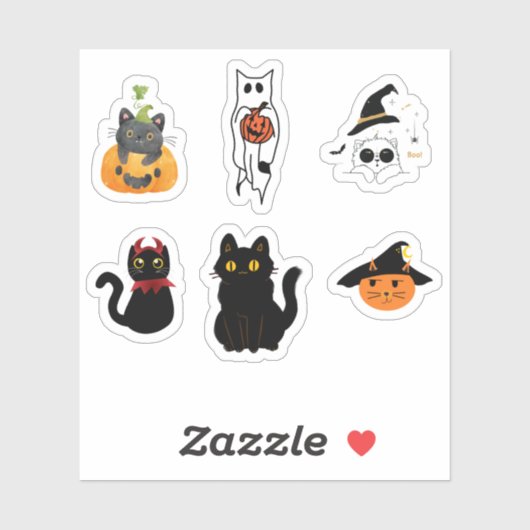 Halloween spook cat sticker (Vel)