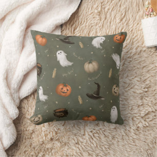Halloween spook en pompoen decor kussen