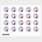 Halloween spook en Schattigee zwarte katten Ronde Sticker (Vel)
