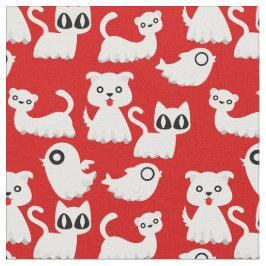 Halloween spook fret hond rood stof