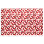 Halloween spook fret hond rood stof (Fat Quarter)