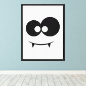 Halloween spook gezicht canvas afdruk (Insitu (Houten vloer))