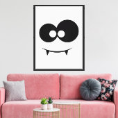 Halloween spook gezicht canvas afdruk (Insitu (Woonkamer))
