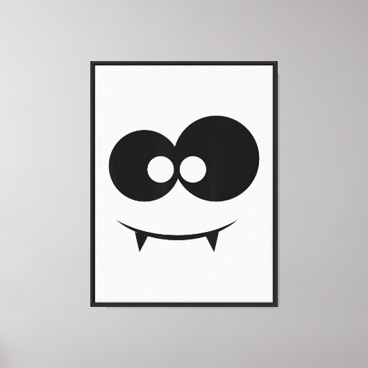 Halloween spook gezicht canvas afdruk (Voorkant)
