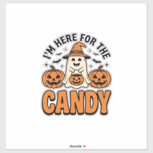 Halloween spook hier voor de snoepjes Schattig Vin Sticker
