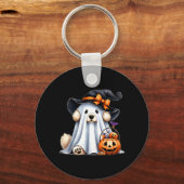 Halloween Spook Hond Sleutelhanger (Voorkant)