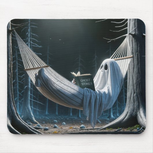 Halloween spook in een hangmat muismat (Voorkant)