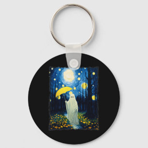  Halloween spook in het bos Van Gogh Sta Sleutelhanger