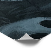 Halloween spook, kat en schedels poster (Hoek)