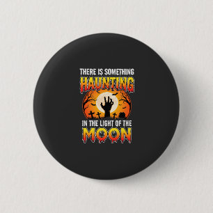 Halloween Spook Maan Kerkhof Horror Ronde Button 5,7 Cm