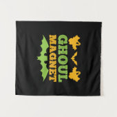 Halloween Spook Magnet Verjaardag Wandkleed (Voorkant (horizontaal))