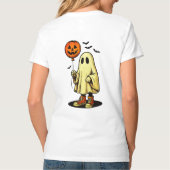 Halloween spook met pompoenballon t-shirt (Achterkant)