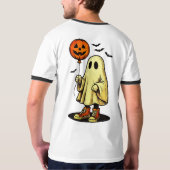 Halloween spook met pompoenballon t-shirt (Achterkant)