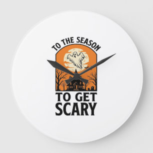 Halloween-spook om griezelige vintage spooky_1 te  grote klok