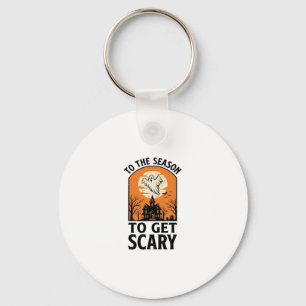 Halloween-spook om griezelige vintage spooky_1 te  sleutelhanger