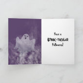 Halloween spook op schommel feestdagen kaart (Binnen)