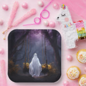 Halloween spook op schommel papieren bordje (Feest)