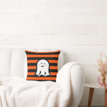 Halloween spook op zwarte en oranje strepen