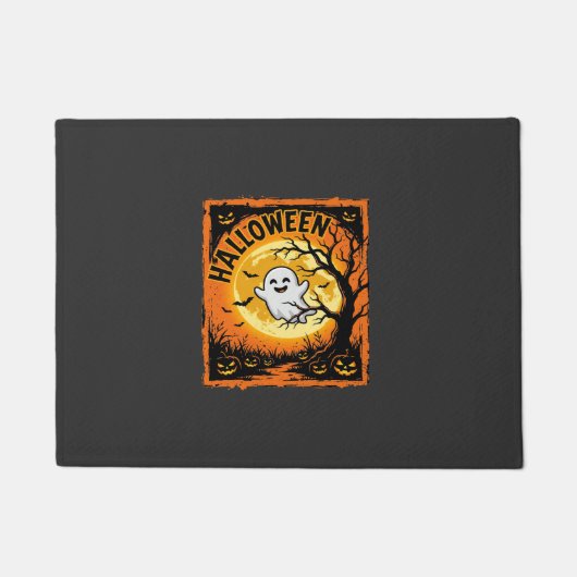 Halloween Spook Pompoen Geheime Boom Deurmat (Voorkant)