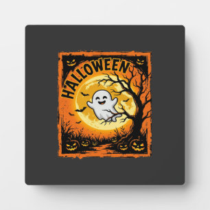 Halloween Spook Pompoen Geheime Boom Fotoplaat