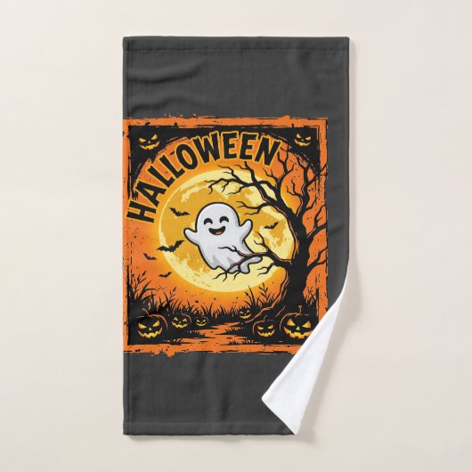 Halloween Spook Pompoen Geheime Boom Handdoek (Handdoek)