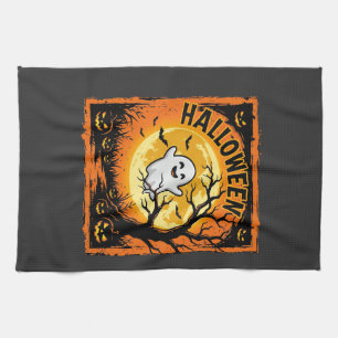 Halloween Spook Pompoen Geheime Boom Theedoek