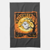 Halloween Spook Pompoen Geheime Boom Theedoek (Verticaal)