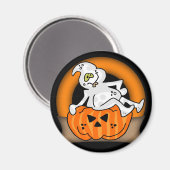 Halloween Spook Ronde Magneet (Voorkant / Achterkant)