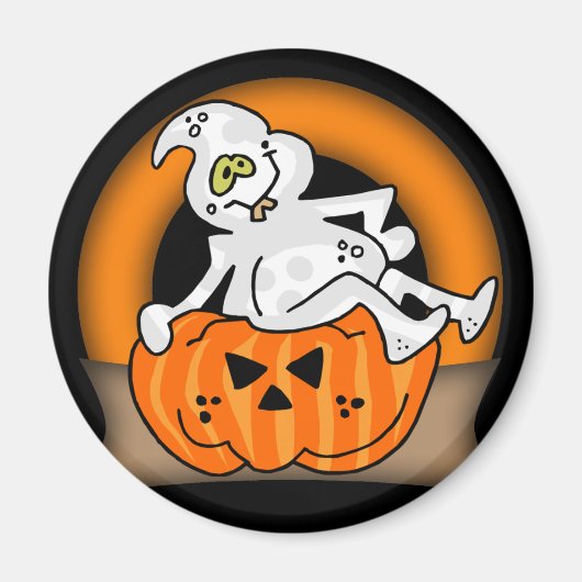 Halloween Spook Ronde Magneet (Voorkant)