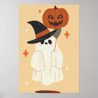 Halloween spook schattig poster