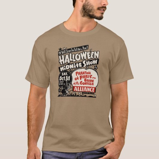 Halloween Spook Show Poster 1950 T-shirt (Voorkant)