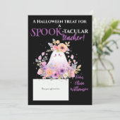 Halloween Spook-Tacular Teacher Gift Kaart Houder (Staand voorkant)