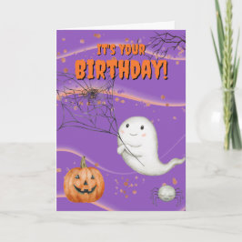 Halloween spook verjaardagskaart feestdagen kaart