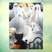Halloween spookachtig met geesten, mummie en zwart raamsticker (Vel 3)