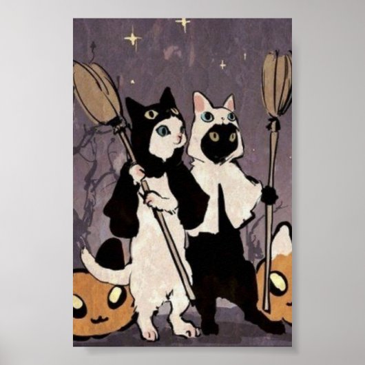 Halloween, spookachtig, spook, heks, eng, schattig poster (Voorkant)