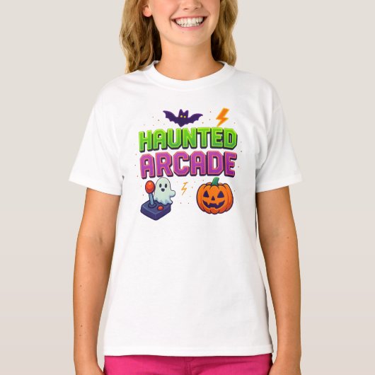 Halloween spookachtige arcade kleding unisex Schat T-shirt (Voorkant)