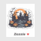 Halloween spookachtige huis sticker (Vel)