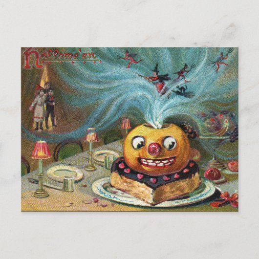  Halloween spookachtige pompoen briefkaart (Voorkant)