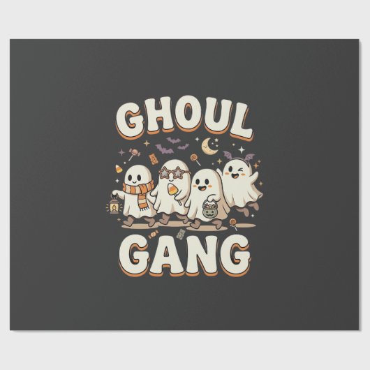 Halloween Spookbende Cadeaupapier (Vlak)